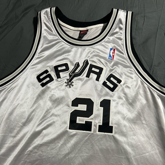 Nike Other - pre owned Nike vtg dri fit Spurs  Duncan silver jersey size 60 men's Rare!  #52